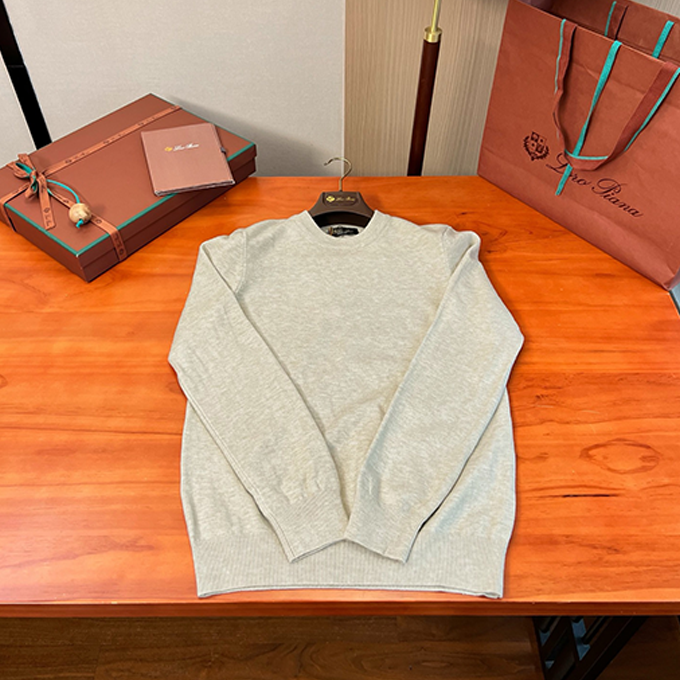 loro piana crew neck knit sweater